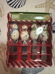 Oneida Set Of Four Petite Christmas Snowman Spreader Stainless Steel Knives. Fixed Price $12.00.