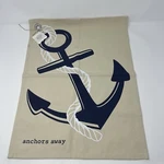 Mud Pie Anchors Away Novelty Kitchen Dish Towel - Navy Mom Nautical New. Fixed Price $13.00.