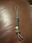550 Paracord Knife Lanyard Graphite With Titanium Alloy Spyderco Bead. Fixed Price $28.00.