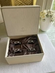 Vintage Objet Platinum W/ Swarovski Crystals New Box Set Of 4. Reduced. Fixed Price $90.00.