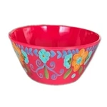 Four (4) Laurie Gates California Design Melamine 8.5" Red Cereal Bowls. Fixed Price $40.00.