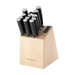 Kitchenaid Gourmet Forged Triple Rivet Knife Block Set KO14STSNBXOBT - Black. Fixed Price $80.84.