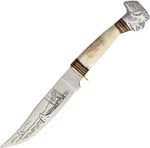 Rough Rider Native American Indian Artwork Fixed Blade Bone Handle Knife 1631. Fixed Price $28.95.