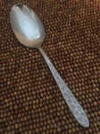 Japan Iic Imperial Stainless Engraved Floral Serving Table Spoon 8". Fixed Price $7.49.