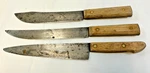 Set Of 3 Vtg Hi-carbon Steel Knives Russell Forgecraft Ontario Old Hickory. Fixed Price $50.00.