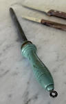 Vintage Green Handle Norton Abrasive Kantbreak Knife Sharpening Tool. Fixed Price $10.99.