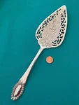 Ornate Silverplate Cake Server Serving Spatula Solid Pierced 11" India New. Fixed Price $12.92.