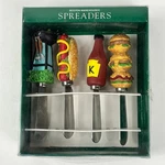 Boston Warehouse Set Hamburger Ketchup Hot Dog Grill Spreaders Knives Vintage. Fixed Price $22.00.