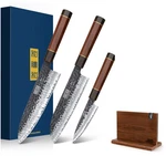 Hoshanho 3PCS VG10 Super Steel Knife Set With Double Sided Magnetic Holder. Fixed Price $117.59.