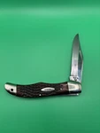 Vintage 1979 Case Xx 6165 Sab Folding Hunter Knife Single Blade 1-DOT Pakkawood. Fixed Price $200.00.