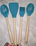 Cooking Concepts Teal Silicone Kitchen Utensil Set Spoon Spatula Brush. Fixed Price $9.99.