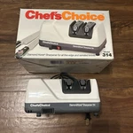 Chef'schoice Diamondhone Electric Knife Sharpener Model 314 Corded White/gray. Fixed Price $60.00.