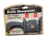 Wusthof 2-STAGE Coarse Fine Knife Sharpener W/ Soft Grip Handle New Sealed. Fixed Price $22.49.