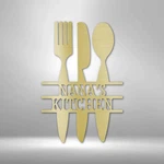 Personalized Kitchen Utensil Monogram Steel Sign Art Wall Metal Decor. Fixed Price $54.95.