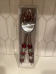 Salad Servers Wild Eye Designs Kitchen Utensil Fork & Spoon New Red Green White. Fixed Price $15.99.