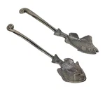 Fish Decor Salad Servers Silver Tone Aluminum 13" 2 Piece Serving Set New. Fixed Price $25.99.