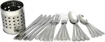 Heavy Duty Flatware With Holder, 20 Piece Set, Stainless Steel. Fixed Price $26.99.