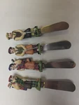 Vintage Golfers Appetizer Dip Cheese Spreaders X4 Stainless. Fixed Price $9.99.