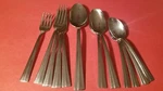 12P Silco INS35 18/8 Stainless Salad Dinner Forks Soup Tea Spoons Tablespoon Usa. Fixed Price $25.50.