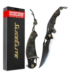 Sliceelite Black Lotus Folding Knife VG10 Damascus Steel 89 Layer Blade Stabi.... Fixed Price $128.92.