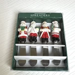 Boston Warehouse Christmas Santa Spreaders Set Of 4 Holiday Cheese Knives. Fixed Price $16.99.
