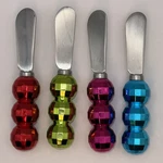 Colorful Cheese Spreaders Set 4 Stainless Steel Appetizer Knives Charcuterie. Fixed Price $8.00.