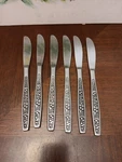 Pageant Harvest Stainless Dinner Knives Korea Mcm Flatware Fruit & Flora SET/6. Fixed Price $10.00.