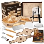 Sourdough Starter Kit With 10" Round & 11" Oval Banneton Proofing Basket And .... Fixed Price $109.05.
