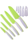 Kitchen Chef Knife Set With Blade Guards For Meat Cutting Home Cooking - 5 Piece. Fixed Price $42.49.
