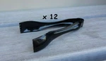 Sabert Small Black Heavy Weight Plastic Ice Food Serving Tongs Set Of 12. Fixed Price $8.88.