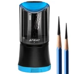 Afmat Electric Long Point Pencil Sharpener, 2 Holes, Fast Medium, Blue. Fixed Price $40.88.