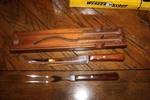 Vintage Case Xx Knife & Fork Carving Set 283-9 Wood Handles Rivet Excellent. Fixed Price $47.95.