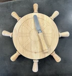 Legacy By Picnic Time Lazy Susan Mariner 9" Wheel Cheese Board With 4-TOOLS. Fixed Price $44.95.