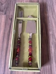 Pier 1 Imports Serveware Set Cake Knife And Server Contains 2 Utensils Holiday. Fixed Price $16.99.
