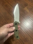 Boker Plus Fixed Blade Survival Knife Green Synthetic Handle Tanto. Fixed Price $150.00.