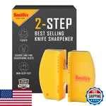 Smith's Smiths Ccks 2-STEP Knife Sharpener Yellow Preset Coarse Fine. Fixed Price $16.67.