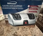 Brentwood Electric Knife Sharpener 2 Stage Model TS-1001 New Kitchen Appliance. Fixed Price $20.00.