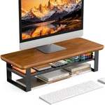 Monitor Stand Riser, 24 Inch Computer For Desk, 2-TIER Wood Des.... Fixed Price $75.88.