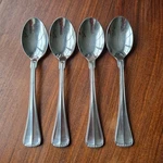 Towle Hamilton Soup Spoons Stainless Steel Germany 18/8 Satin Handle Set Of 4. Fixed Price $49.88.