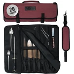 Waxed Nylon Chef Knife Roll Bag With 20 Slots And Zippered Pockets. Fixed Price $44.44.