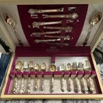 1847 Rogers Bros Silverplate Flatware Set With Storage Box. Fixed Price $300.00.