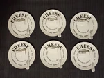 Vtg Shafford Porcelain Cheese & Cracker Plate Set Of 6 With Markers And Knives. Fixed Price $70.00.