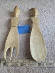 Wood Salad Server Set, Fork & Spoon, 10IN. Handmade Gift Hostess Summer Wedding. Fixed Price $29.99.