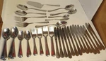 Hampton Silversmiths Stainless Silverware Flatware Serving Lexington 76 Pc Set. Fixed Price $79.98.