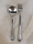 Vtg Present Trading Co 1776 Stainless Flatware Korea Pastry Fork & Dessert Spoon. Fixed Price $14.99.