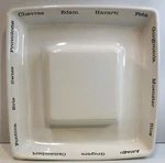 Mud Pie Circa Cheese Server Set Square Platter White Charcuterie 2015. Fixed Price $20.99.