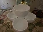 Wilton White Coffee Cups With Back Handle. Set 4. Fixed Price $25.00.