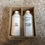 Mud Pie Circa Collection Oil Vinegar Decanter Jar Kitchen Serving Set New. Fixed Price $20.00.