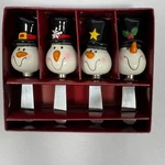 Christmas Butter Knives Cheese Spread - Bella Casa By Ganz Set Of 4. Fixed Price $14.00.