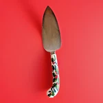 Prill Sheffield Cake Pie Server Porcelain Handle Holly Berries Stainless Steel. Fixed Price $15.99.